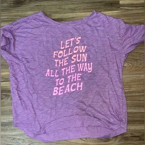 Let’s Follow The Sun All The Way To The Beach T Shirt Old Navy Small